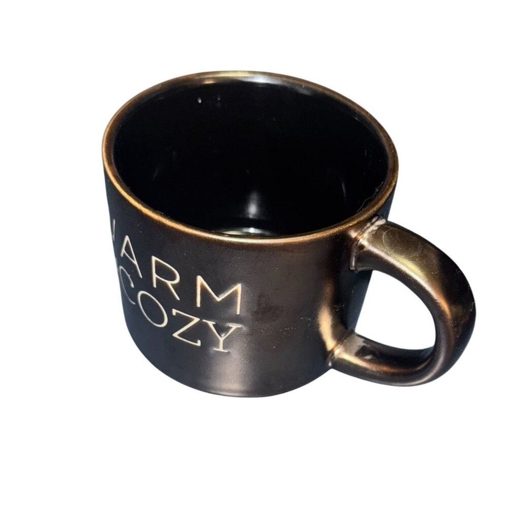 Warm & Cozy Threshold Stoneware Mug 12oz Dishwasher & Microwave Safe Brown/Black